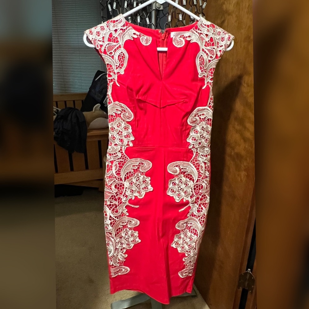 Paper Doll Embroidered Sheath Dress